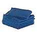 DII Basic Terry Collection Solid Windowpane Dishcloth Set, 12x12, Blue, 6 Piece