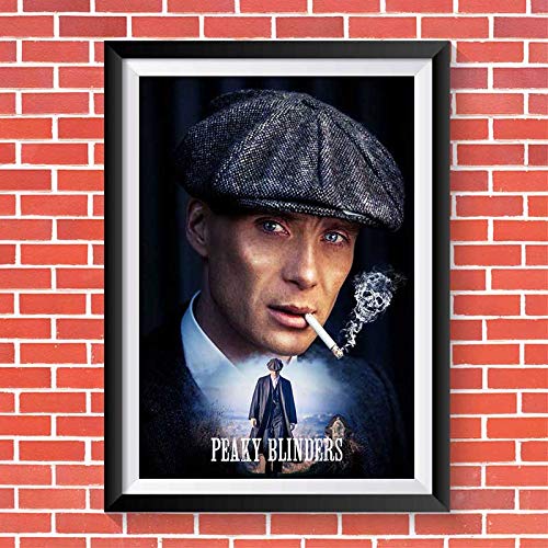 Netflix Series Peaky Blinders Thomas Shelby Poster with Frame for Room and Office (Multicolour, 12 X 18 inch)