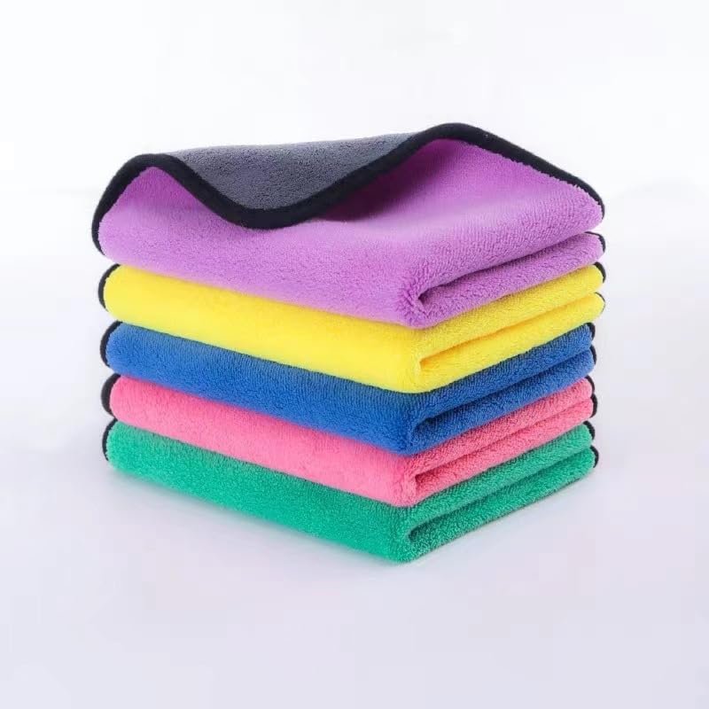 32 x 32 cm Ultra Premium Microfasertuch Set 3 Stück - Hochwertige Mikrofaser Trockentuch mit Ultra starke Saugkraft für Auto, Motorrad & Fenster