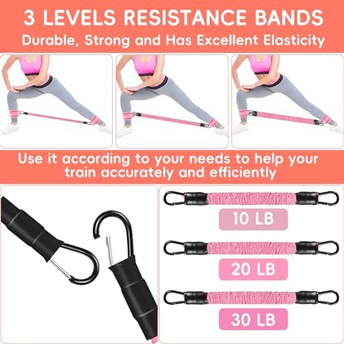 11 Pcs Ankle Resistance Bands with Cuffs, Glutes Workout Ankle Weights for Women Working Out, Exercise Bands Set with Ankle Straps for Leg Butt Exercise Equipment - Perfect for Home Workouts 4 51FsbCInRiL. AC