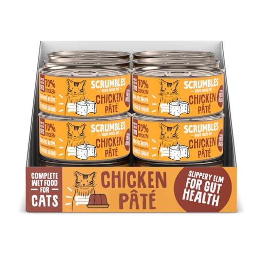 Scrumbles Natural Wet Cat Food, Chicken Pate 18x 80g