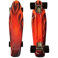 Cruiser Skateboard, 22 Inch Penny Board Cruiser Carver Baby Complete Mini Cruiser Skateboard Retro Design Starry Graphic Galaxy, Beginner Skating Board Classic Skateboard for Girls Kids Boys (E)