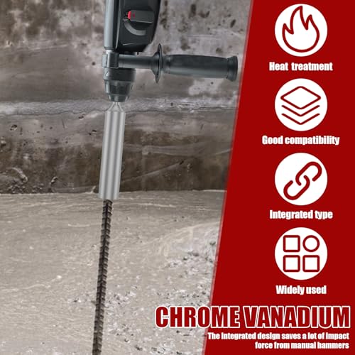 3PCS SDS Plus Ground Rod Driver Professional SDS Plus Ground Rod Bits Driver Socket One Piece Design for Commercial Industrial