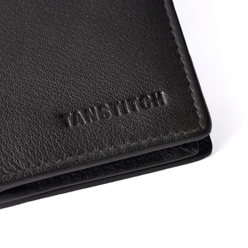 Image of TANSTITCH Slim Leather Wallet || Regular Minimalist &Thin Wallet || RFID Protected || 16 Card Slot (Coffee Brown)