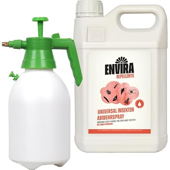 Envira Insect Spray 5L + 2L Sprayer - Against Fungus Gnats & Silverfish Universal remedy against food moths and other bugs with long-term effect insect spray