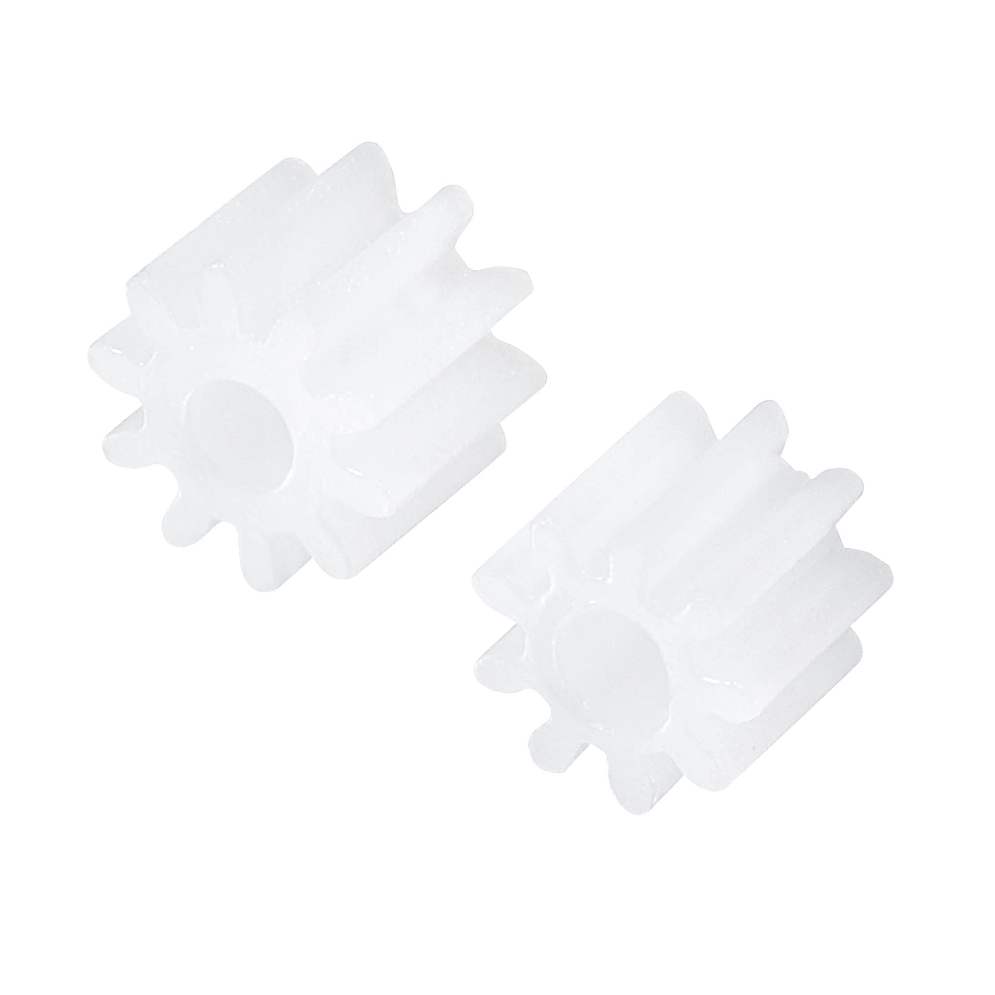 MECCANIXITY 30Pcs 102A Plastic Gear Accessories 6mm OD W 10 Teeth and 20Pcs 092A Plastic Gear Accessories with 9 Teeth for DIY Car Robot Motor