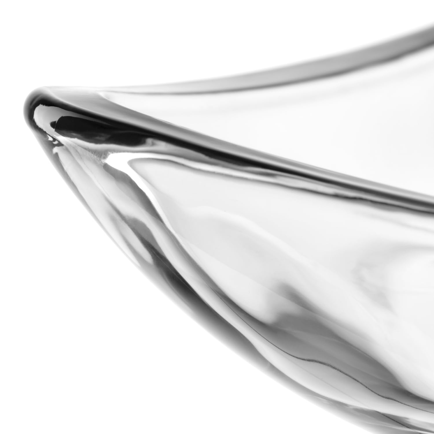 LEONARDO HOME Piazza Teller, 4er Set, spülmaschinenfeste Teller, moderne Servierteller aus Glas, Glasteller für Kuchen und Gebäck, Glasplatten zum Servieren, Höhe 4 cm, transparent, 024408