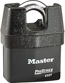 MASTER LOCK Heavy Duty Weatherproof Padlock [CEN Insurance Approved] [Closed Shackle] [Key] [Outdoor] 6327EURDCC  For Transportation and Industrial Applications