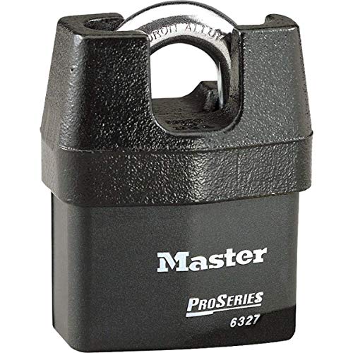 MASTER LOCK Cadenas Haute Sécurité Etanche [Anse Protégée] [Extérieur] [Clé] [CEN Insurance Approved] 6327EURD - Idéal pour les secteurs des transports et de l'industrie