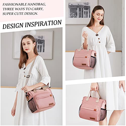 Tuercao Pink Lunch Box For Teen Girls - Lunch Bag For Kids Toddler Insulated Lunch Bag With Water Bottle Holder & Multi-Pockets Back To School Lunch Boxes School Supplies For Girls #TOP7