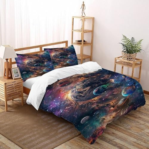 Parure décor de space theme le cadeau idéal avec housse couette 2 taies
