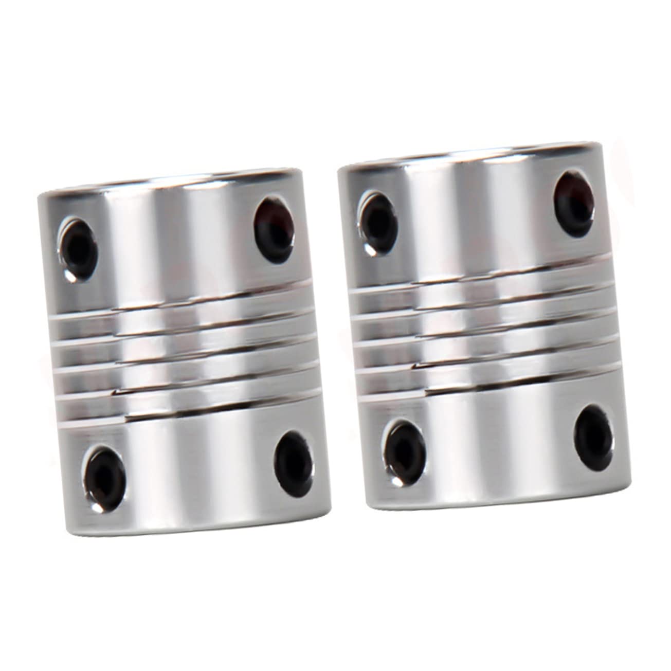 LIFKOME 2Pcs Aluminium Alloy Stepper Motor Shaft Coupler for Printer Engraving Machine Flexible Encoder Connection Smooth Surface DIY CNC Parts