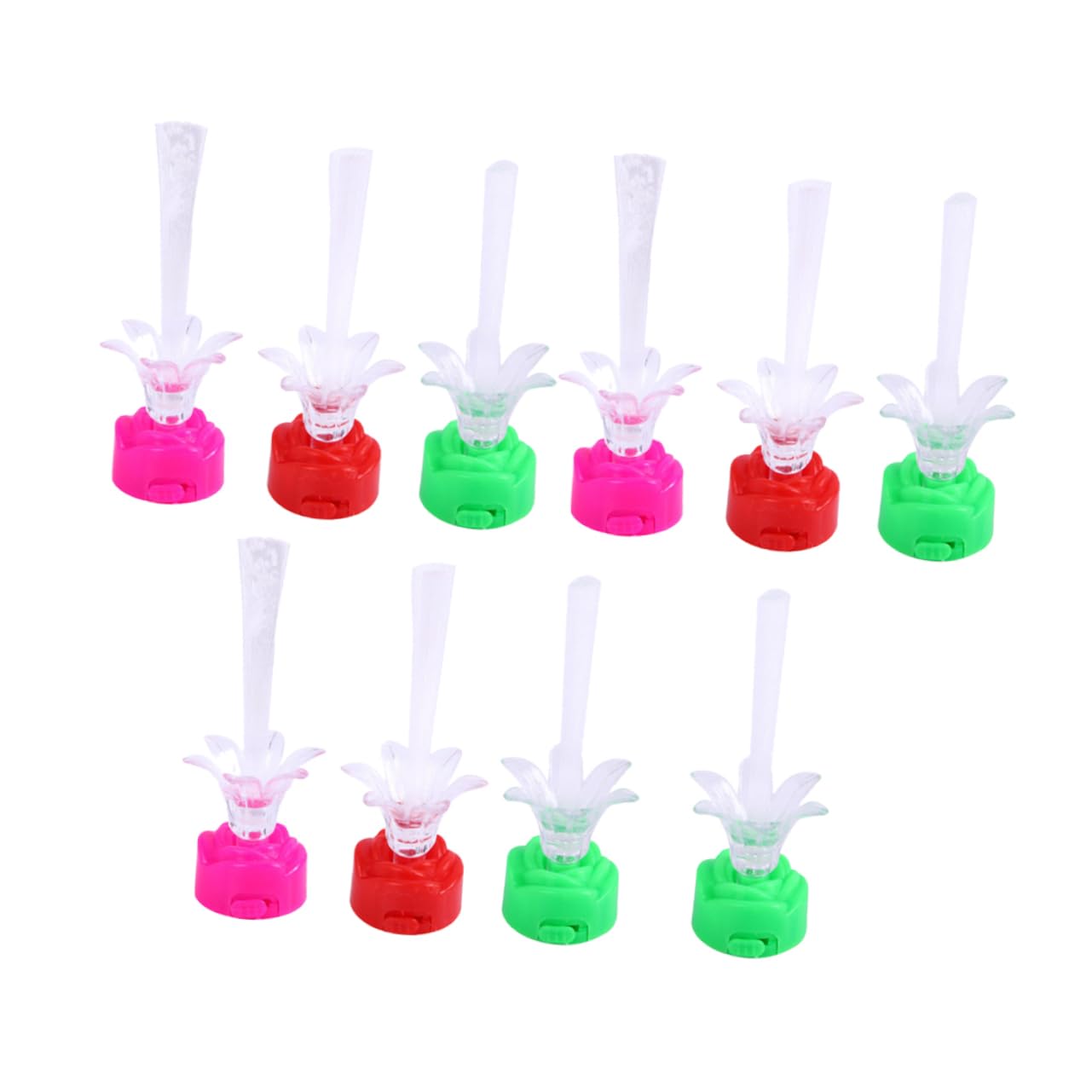 jojofuny 10 Pcs Led Rose Fiber Optic Night Light Fiber Optic Flower Lamp for Wedding Centerpiece Banquet Random Color