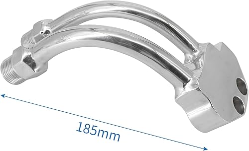 Miniatura 8 de Tektall Compresor AC Colector Curvo wAdaptador Compatible con Sanden SD7B10 7176 SD7 Estilo, Cromo