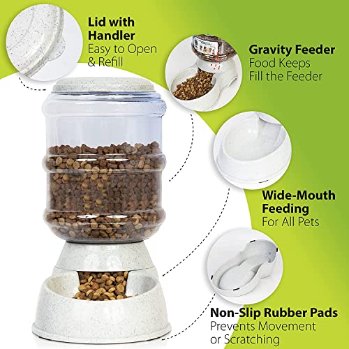 Zone Tech Self-Dispensing Pet Feeder - Premium Quality Durable Self-Dispensing Gravity 1 Gallon Pet Feeder Food Bowl… - Image 3