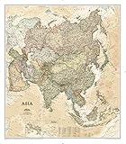National Geographic: Asia Executive Wall Map - Laminated (33.25 x 38 inches) (National Geographic Reference Map)