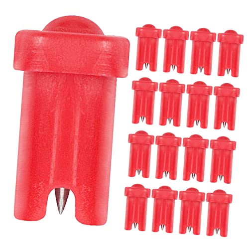 AUTSUPPL 100個 まつげのり針 カードスプレーボトル 接着剤ボトル木工 まつげグルーピン 接着剤ボトルブロッキング針 グルーボトルの交換 ブロッキング防止ボトルニードル プラスチック 赤