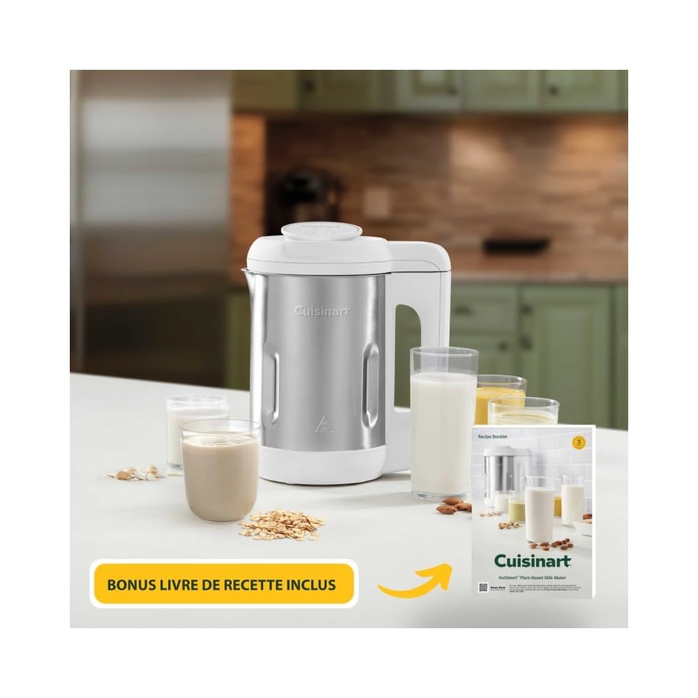 NutSmart™ de Cuisinart – Machine à Lait Végétal Sans Effort 1,2 L & Appareil à Boissons Végétales MYBOTV | Lait d’Amande, d’Avoine, de Soja, de Riz, de Noix | 100% Naturel, Rapide & Multifonction