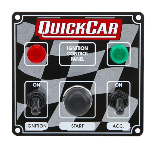 Image of QuickCar Racing Products 50-022 4-3 /8 inch High Ignition Switch with 2 Indicator Lights