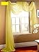 Gorgeous Home 1 PC SOLID YELLOW SCARF VALANCE SOFT SHEER VOILE WINDOW PANEL CURTAIN 216" LONG TOPPER SWAG