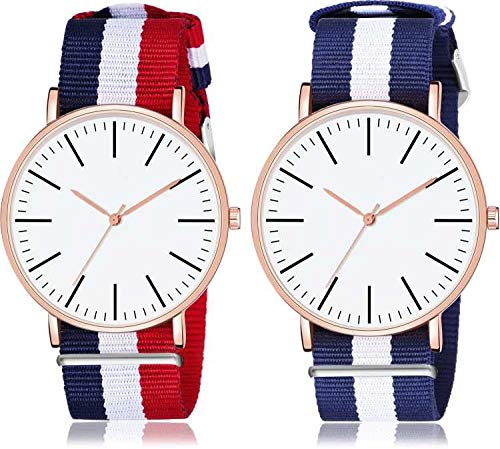 The ShopoholicResin Analogue White Dial Combo Watch For Men And Women-(Rasin)