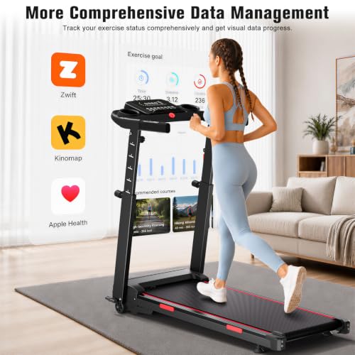 Image of Treadmills for Home with 20% Auto Incline - Wide Belt, 8.7MPH Max Speed, 450LBS Capacity, 3.5HP Adjustable Height Handle Bars