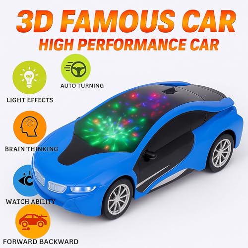 Image of GRAPHENE RC Battery Operated 3D Lights Famous Toy Car Remote Control High Speed Racing Car Toy Rechargeable Power Battery Car Gift for Kids Boy Girls (2-8 Years)