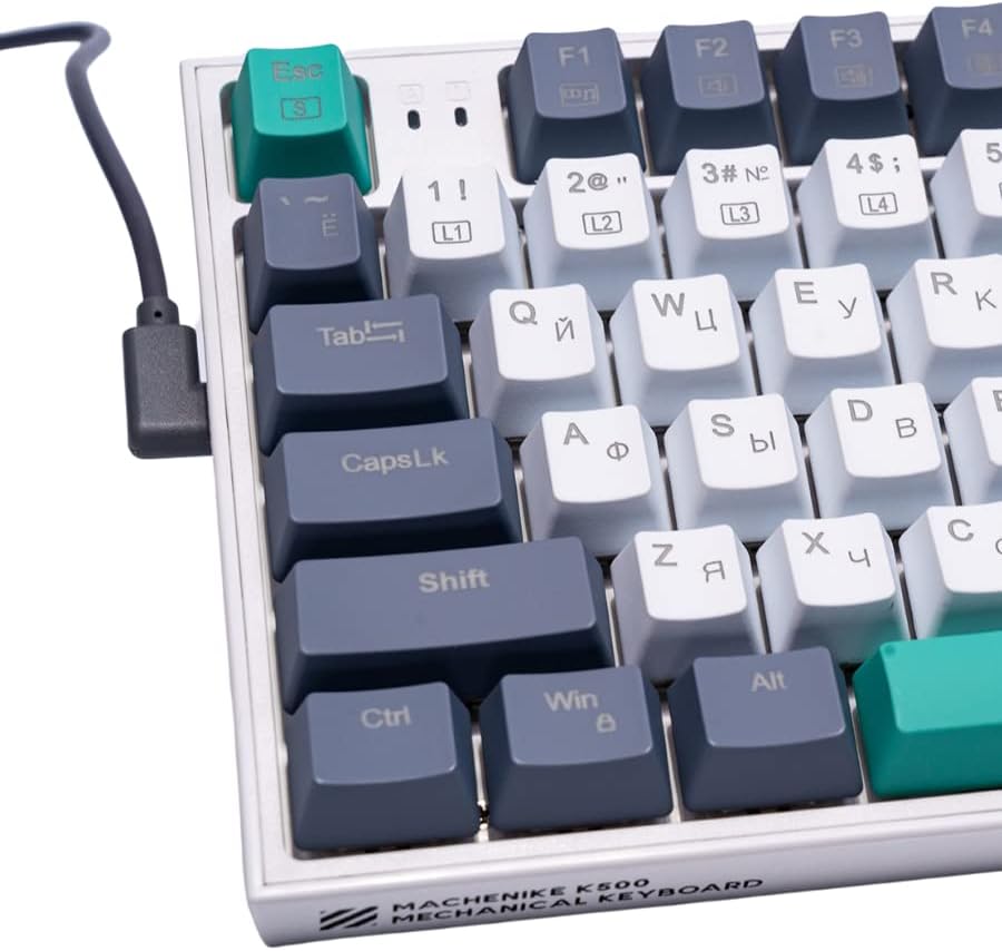 Teclado Mecânico MACHENIKE K500 Com Fio 94 Teclas MacBook PC Celular Notebook Windows