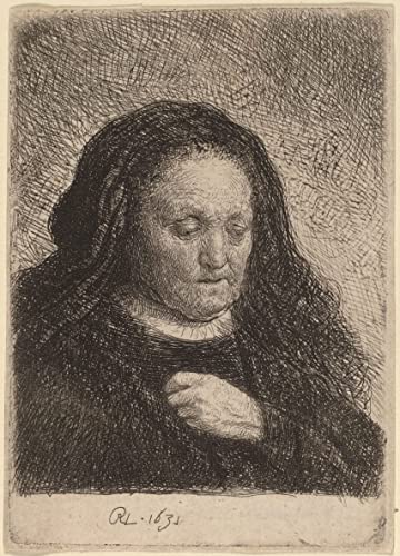 Impression d'art Rembrandt la mère de l'artiste poster toile de maître