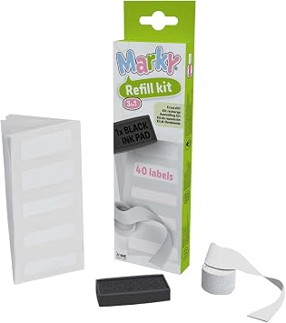 KIT MARKY - 3-in-1 Refill Set for Personalised Children's Stamps Ink Pad