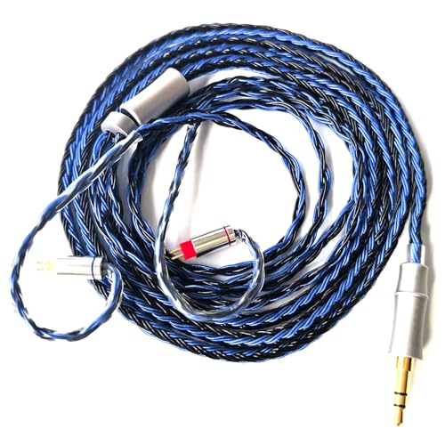 FAAEAL �C���C���[���j�^�[IEM�P�[�u���A16�R�A�V���o�[���b�L�C���z���A�b�v�O���[�h�R�[�h KZ AS10 ZS10 TRN V80 CCA C10�ȂǂɑΉ� �~���[�W�V�����I�[�f�B�I�}�j�A�p 0.78mm-2�s�� 5�t�B�[�g 3.5mm �u���b�N