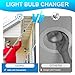 Hedday 12FT Lightbulb Changer for High Ceilings, High Reach Light Bulb Changer,Light Bulb Changer with Pole Extension,Baskets and Suction Cup, Bulb Removal Tool