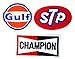 Set_MOTOR005 - Gulf Oil Race Team Patch, Auto Racing Patches Set - Motor Patches - Applique Embroidered patches - Iron on Patches - Backpack Patches - STP Oil Patches, Champion Patch, Gulf Patch