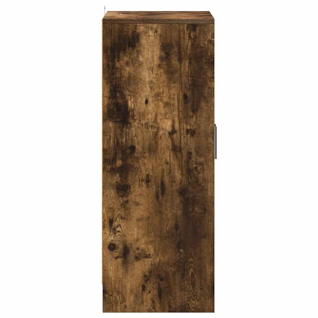 Szafka na buty, dąb wędzony, materiał drewnopochodny 60 x 35 x 92 cm z drzwiami, organizer do korytarza, sypialni, zamknięte przechowywanie, stabilna półka, możliwość mocowania na ścianie