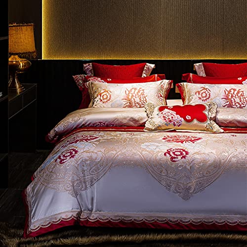 Parure de lit jacquard satin TXQHD pour suite parentale chic en 230cm