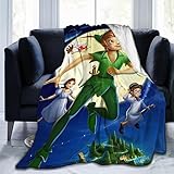 BNALAO Peter Cartoon Pan Anime Blanket Cartoon Throw Flannel Blankets Lightweight Comfortable Bedding Gifts for Kids Adult 40'X30'