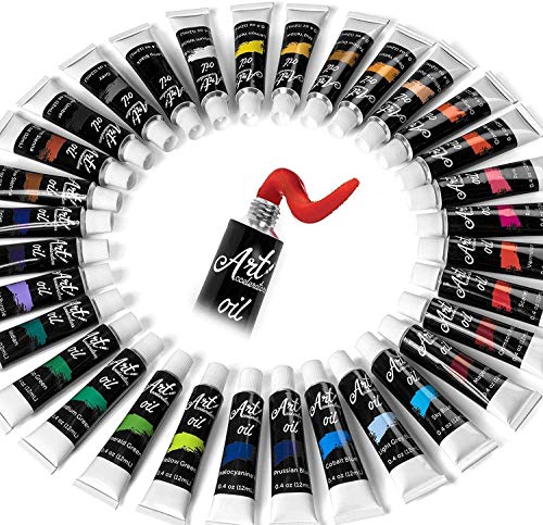 Oil Paint Set - 32 Color Painting Set for Artists, Adults & Kids