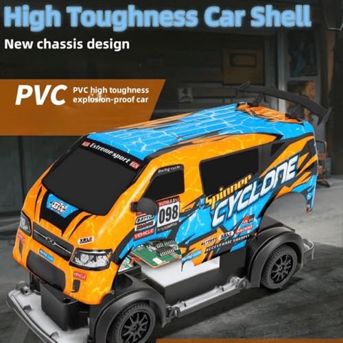 Image of RC Drift Car 1:24 Scale - High-Speed 25KM /H 4WD Remote Control Car with LED Lights, JDM Style Drifting Fun & USB Rechargeable Battery for Boys, Ideal Indoor Racing Gift
