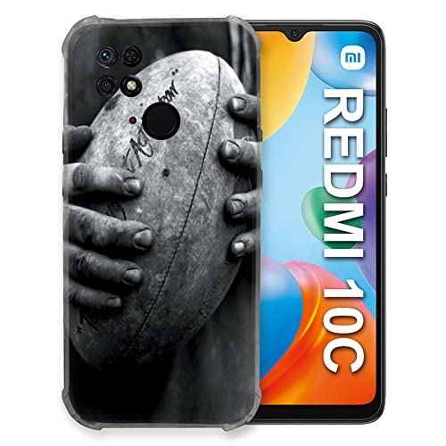 Cokitec Case for Xiaomi Redmi 10C Sport Rugby Ball Vintage, Multicolored
