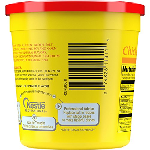 Maggi Chicken Base, Stock And Bouillon, Gluten Free, No Msg, Bulk 1 Lb. Container #TOP2
