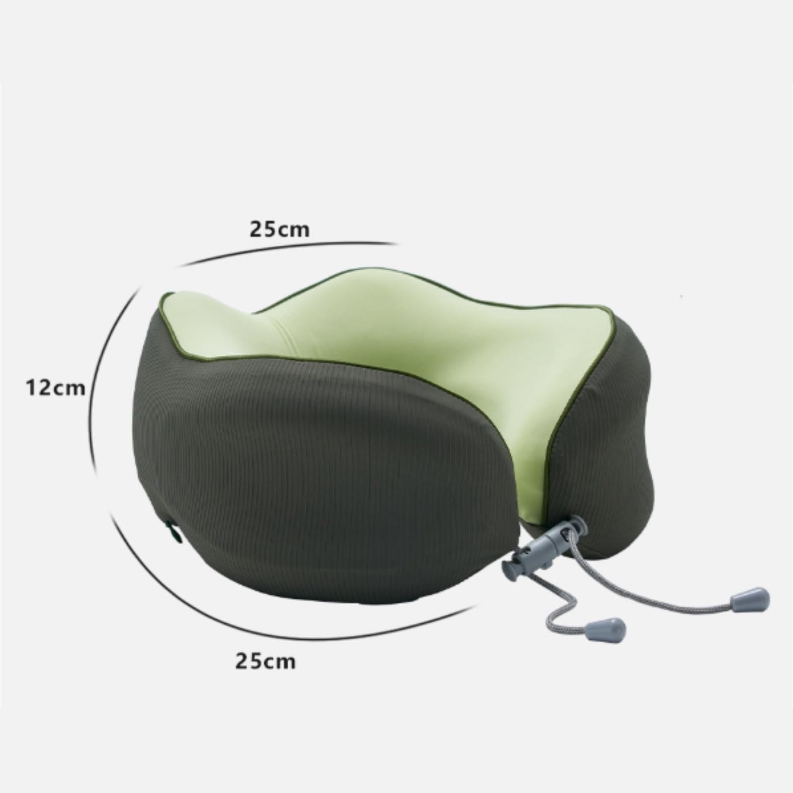 Compact Coussin De Voyage Oreiller De Voyage Portable en Forme U À Rebond Lent for La Sieste Adultes Bureau(Grey)
