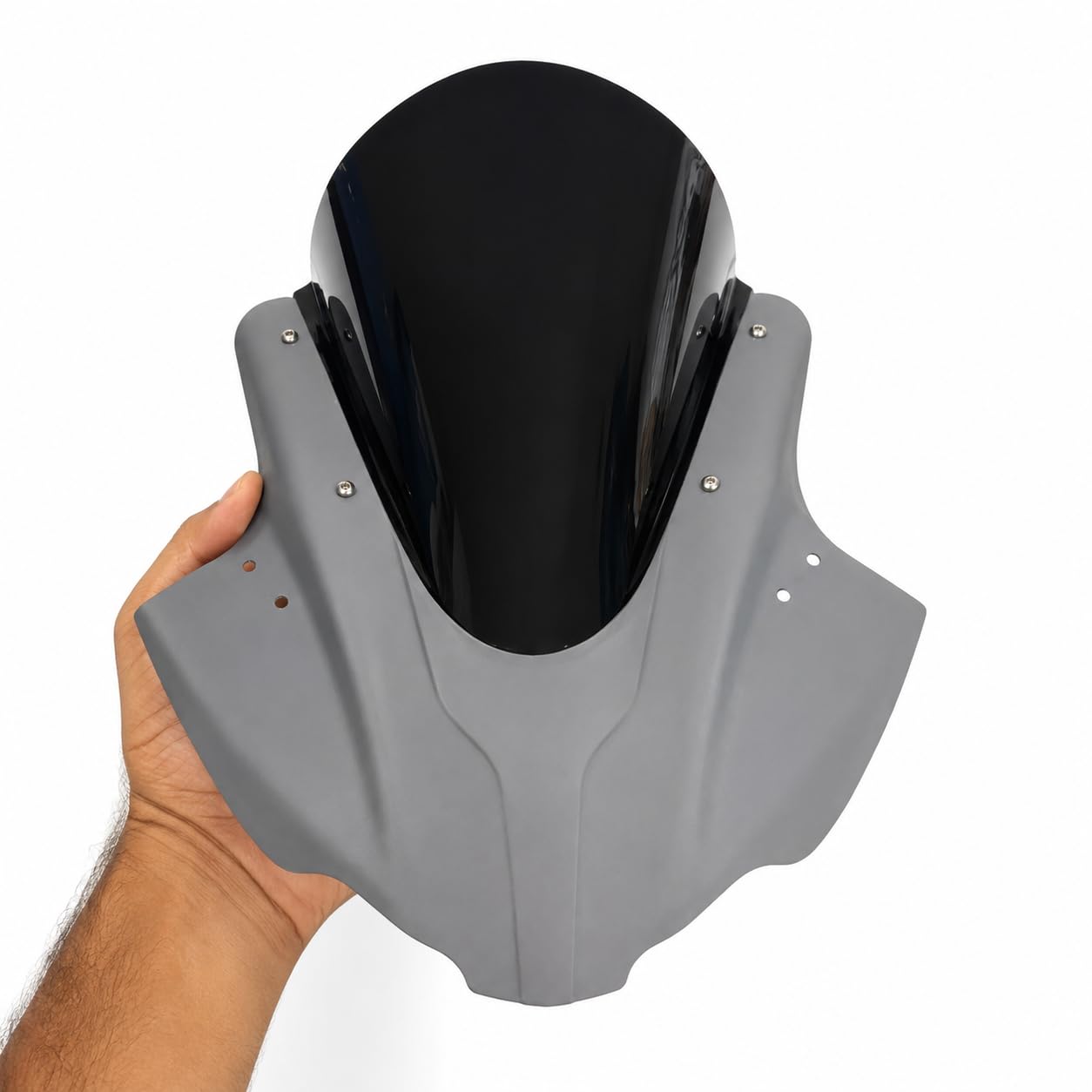 BeMW Type Mask & Indonesian Black Visor for Pulsar RS 200 (Without Paint) | Without Paint, Smoked Black Visor, Grey Mask, Bolt-On Fitment, Sporty Design-image-2