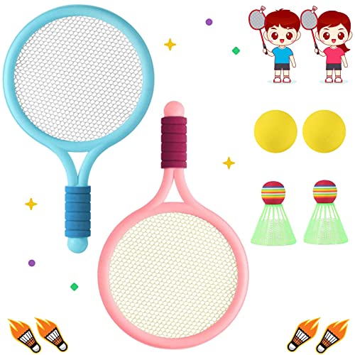 Juego de Raquetas de Tenis para Niños,Set de Bádminton para Niños,Raqueta de Bádminton para Exteriores,Bádminton para Niños,Juego de Raquetas,Ligero de Bádminton