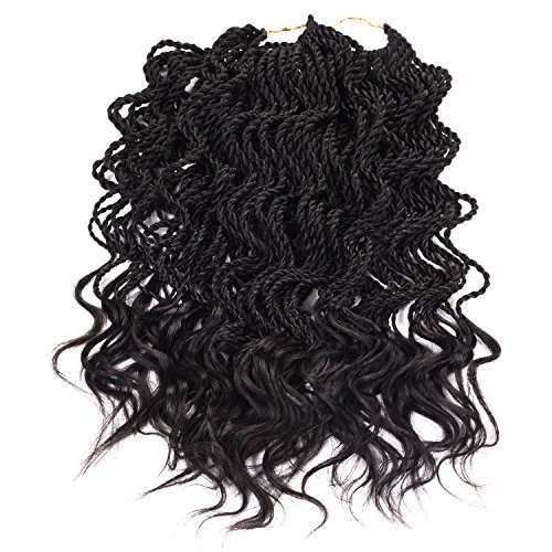 Silike Wavy Senegalese Twist Crochet Braids (3 Pieces) 14" Curly Crochet Braiding Hair Extensions For Women(2)