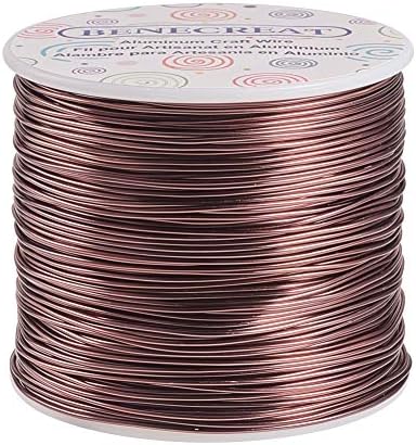 BENECREAT 30 m Anodised Aluminium Wire, Crafts, Edged Aluminium Craft Wire, Floral Coloured (2 mm-Silver)