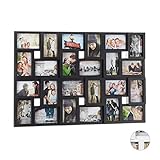 bilderrahmen kaufen st. gallen XXL Design: Großer zusammenhängender Bilderrahmen für 24 Fotos - Klassische schwarze Bildergalerie