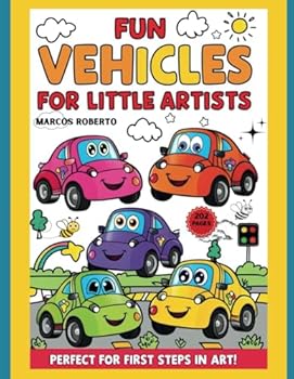 Paperback Fun Vehicles for Little Artists Book
