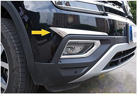 2PCS Chrome Front Fog lamp Lamp eyebrow Cover Decorate Trim For VW Atlas 2018 2019 2020