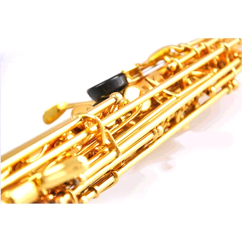 Saxofón soprano plano B, instrumento de viento de madera, saxofón soprano recto profesional con accesorios