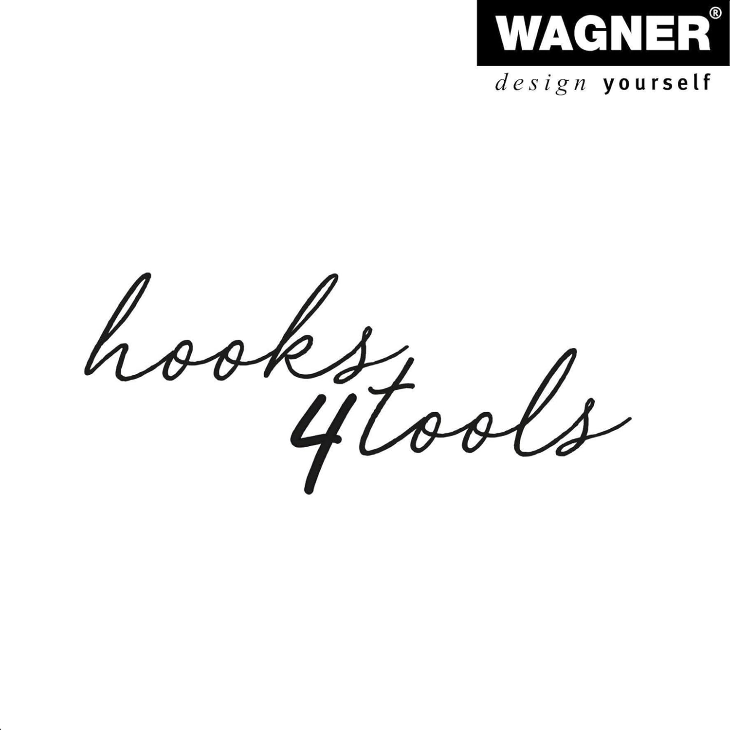 WAGNER - hooks4tools - device holder HOSE/CABLE - 127 x 103 x 245 mm, steel coated Ral 9006, for hoses, cables etc. - 15208901